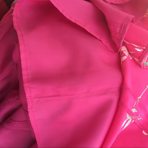 Saks Fifth Avenue Dresses Saks Fifth Avenue Pink Floral Silk